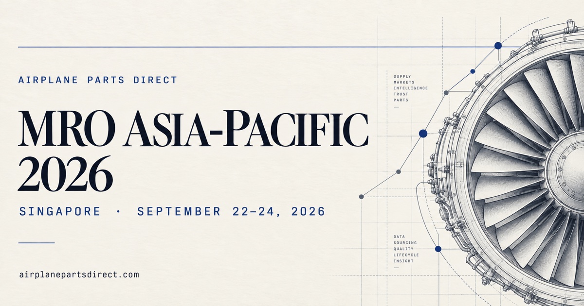 Airplane Parts Direct at MRO Asia-Pacific 2026 in Singapore